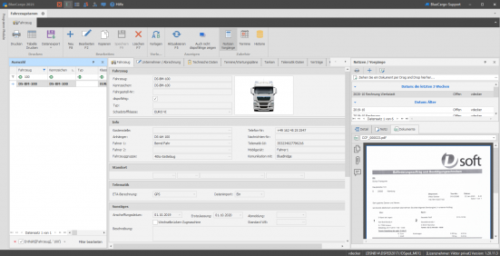 bluecargo-Speditionssoftware-Stammdaten